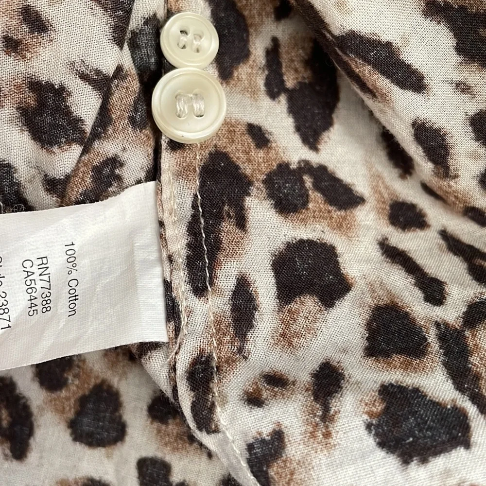 J.Crew  Cotton Animal Print button down M